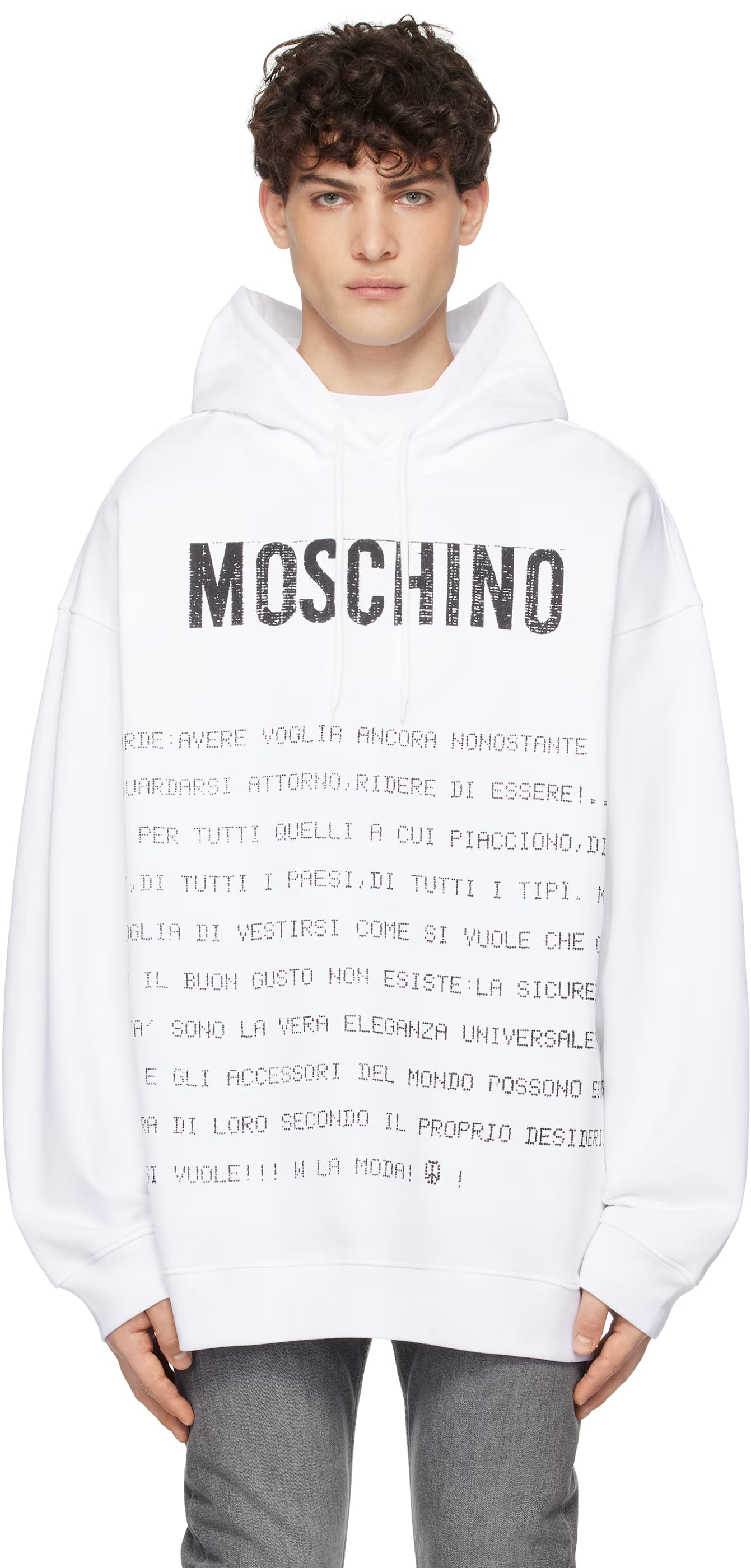 White Message Hoodie