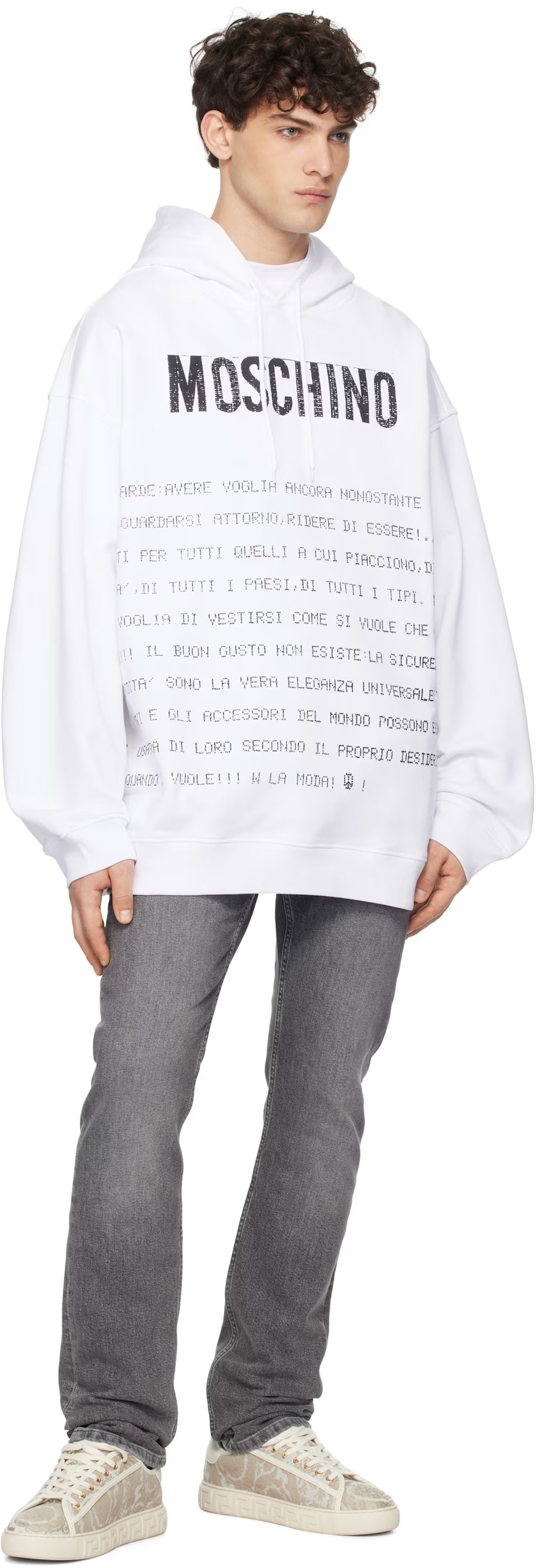 White Message Hoodie