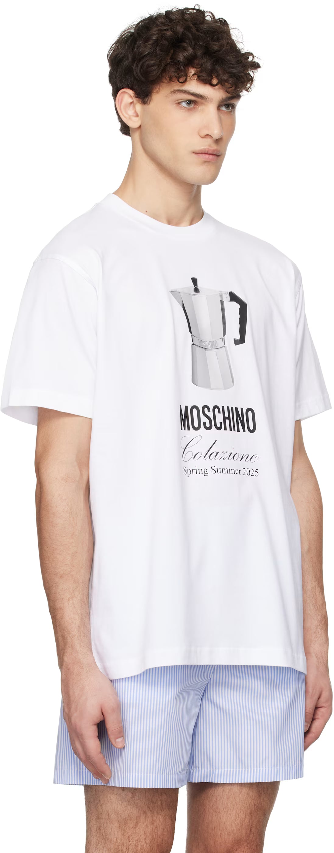 White 'Moschino' Breakfast T-shirt
