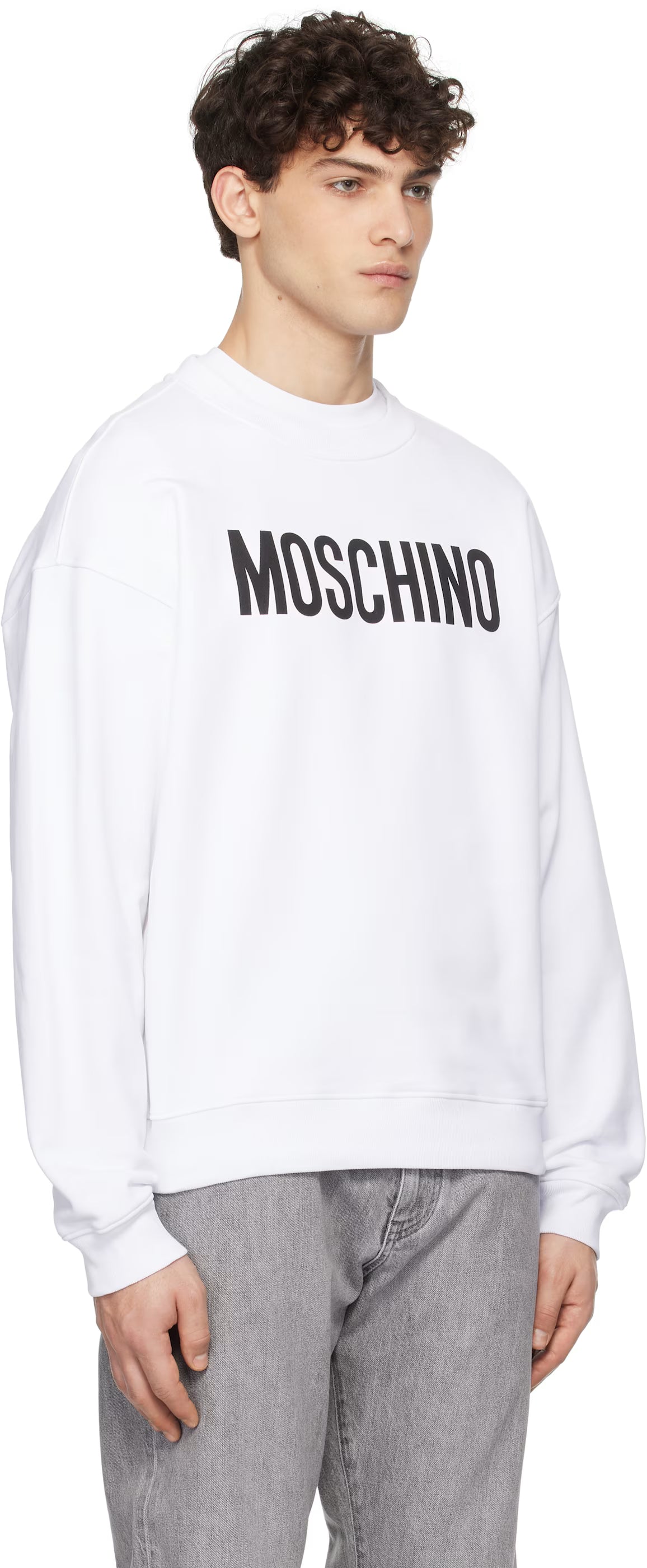 White 'Moschino' Institutional Sweatshirt