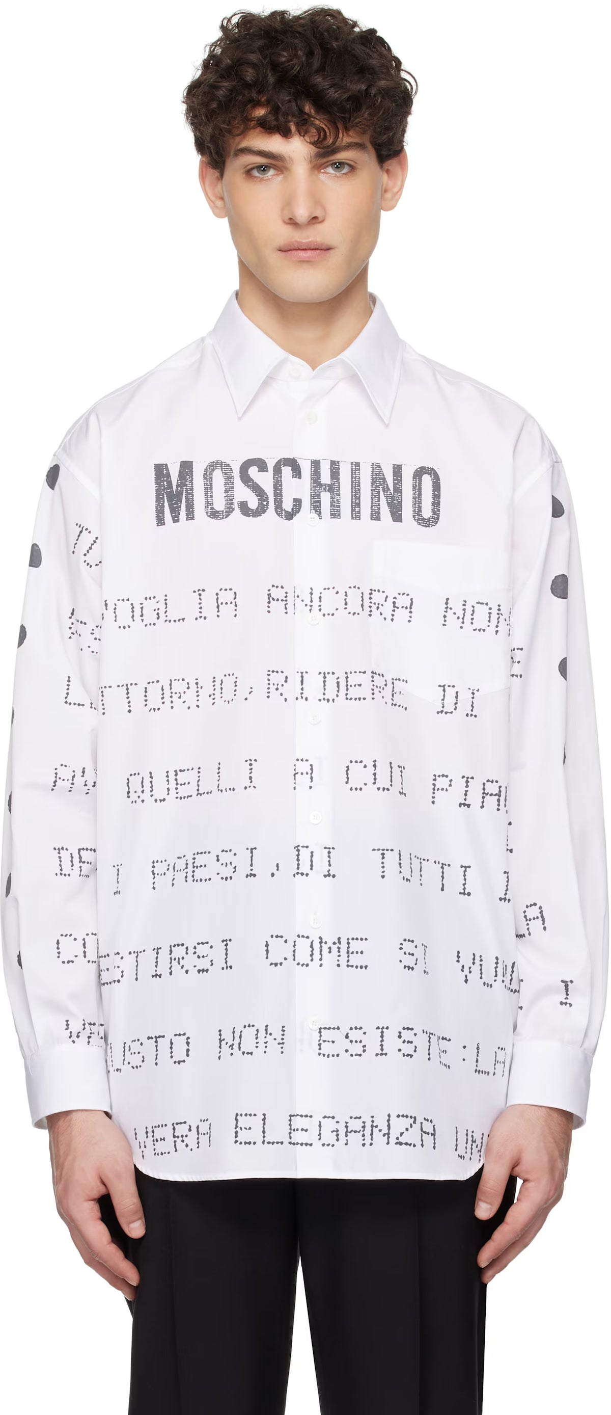 White Poetry Messages Shirt