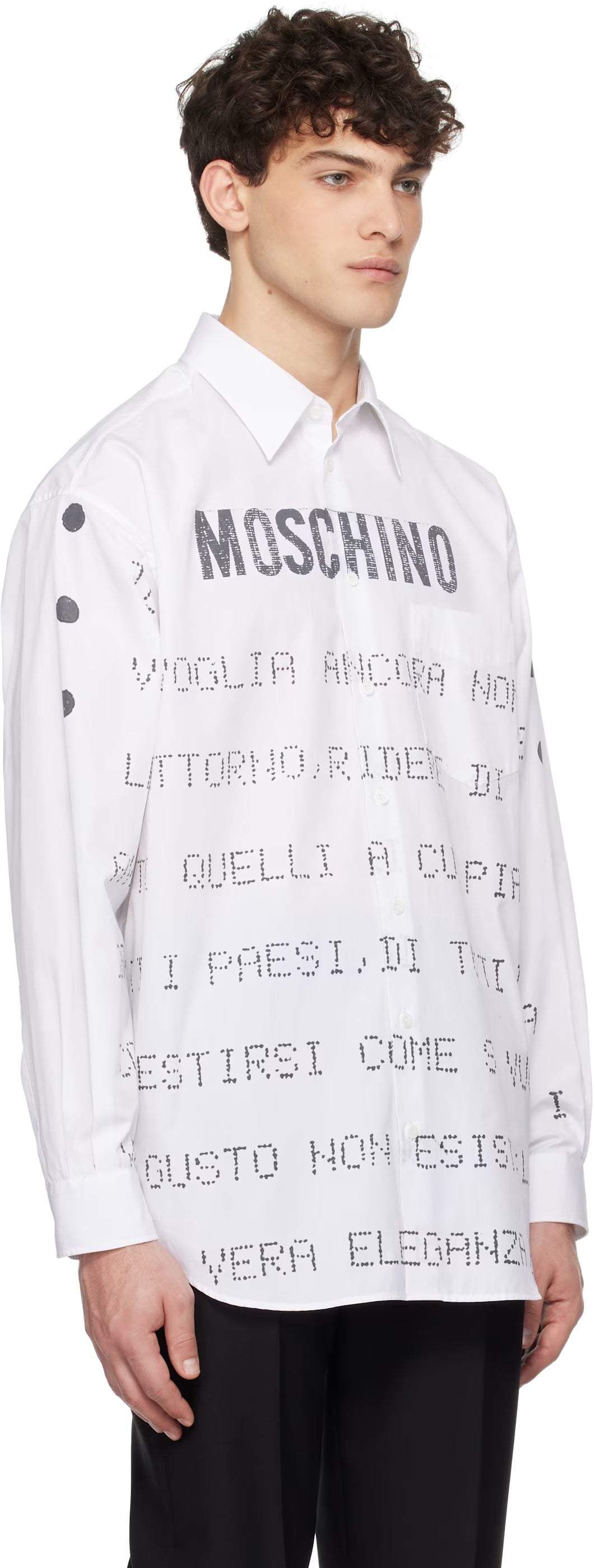 White Poetry Messages Shirt