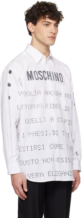 White Poetry Messages Shirt
