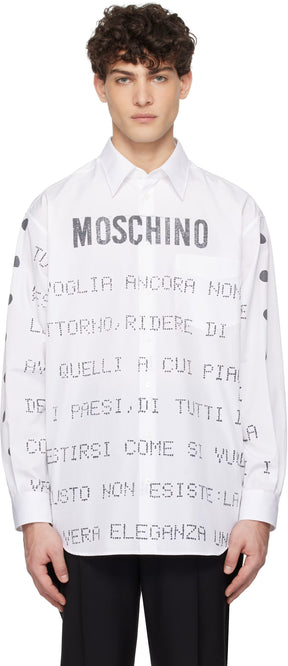 White Poetry Messages Shirt