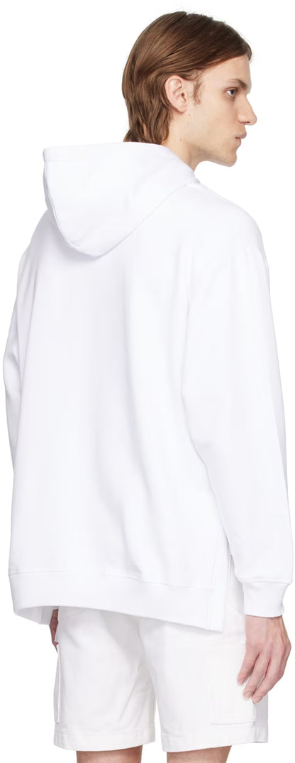 White Printed Hoodie