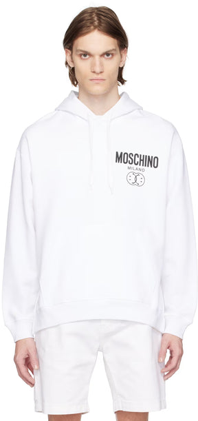 White Printed Hoodie