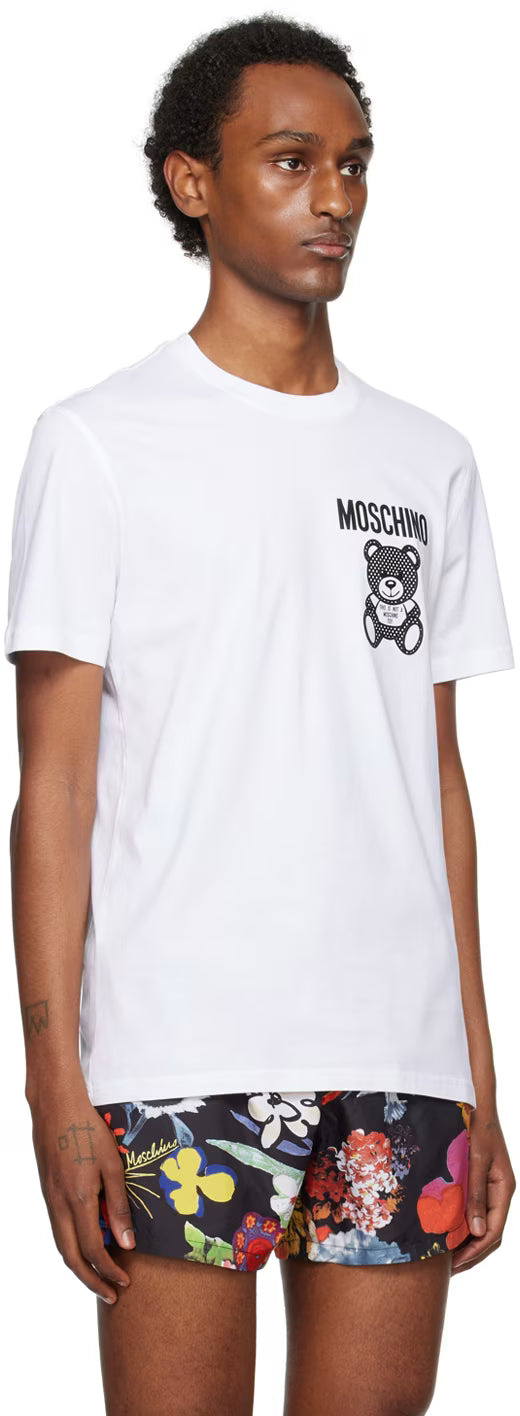 White Small Teddy Mesh T-Shirt