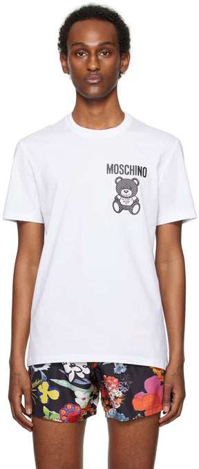 White Small Teddy Mesh T-Shirt