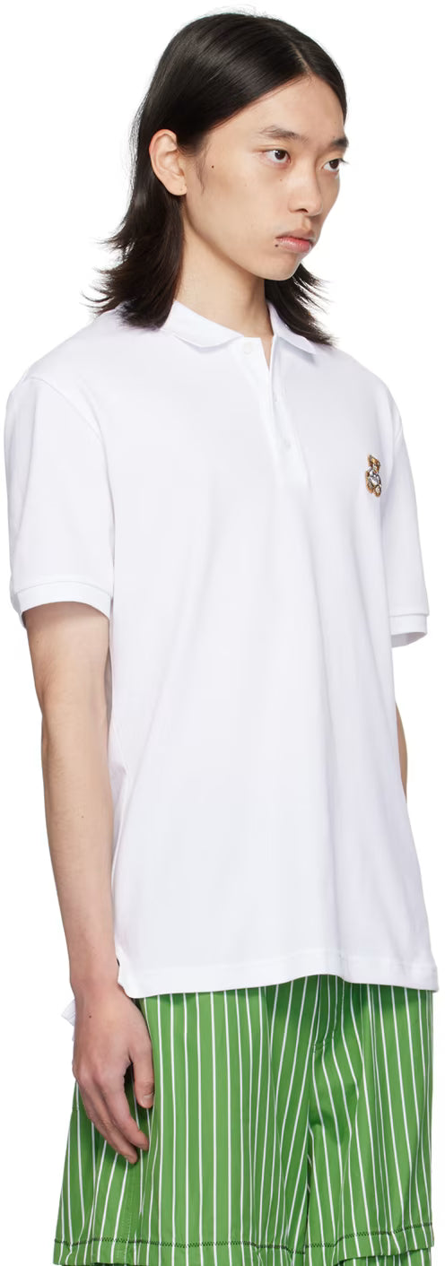 White Teddy Patch Polo