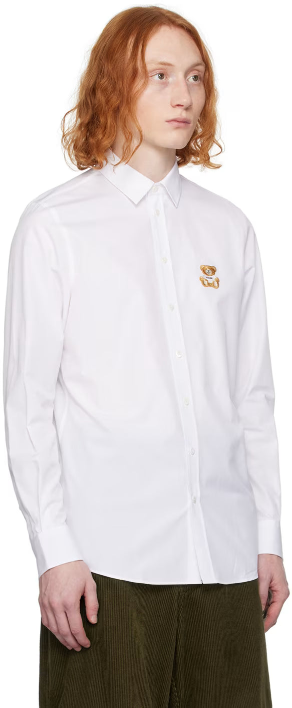 White Teddy Patch Shirt