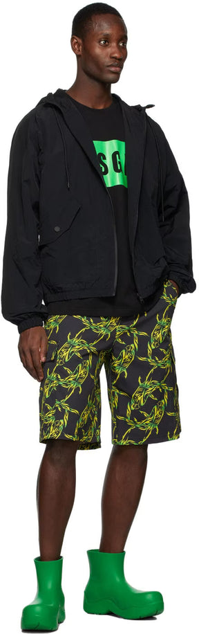 Black & Green Bermuda Shorts