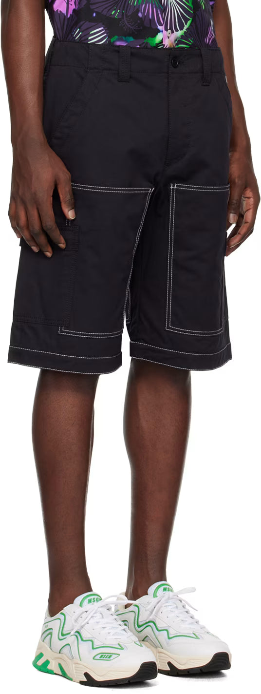 Black Contrast Shorts