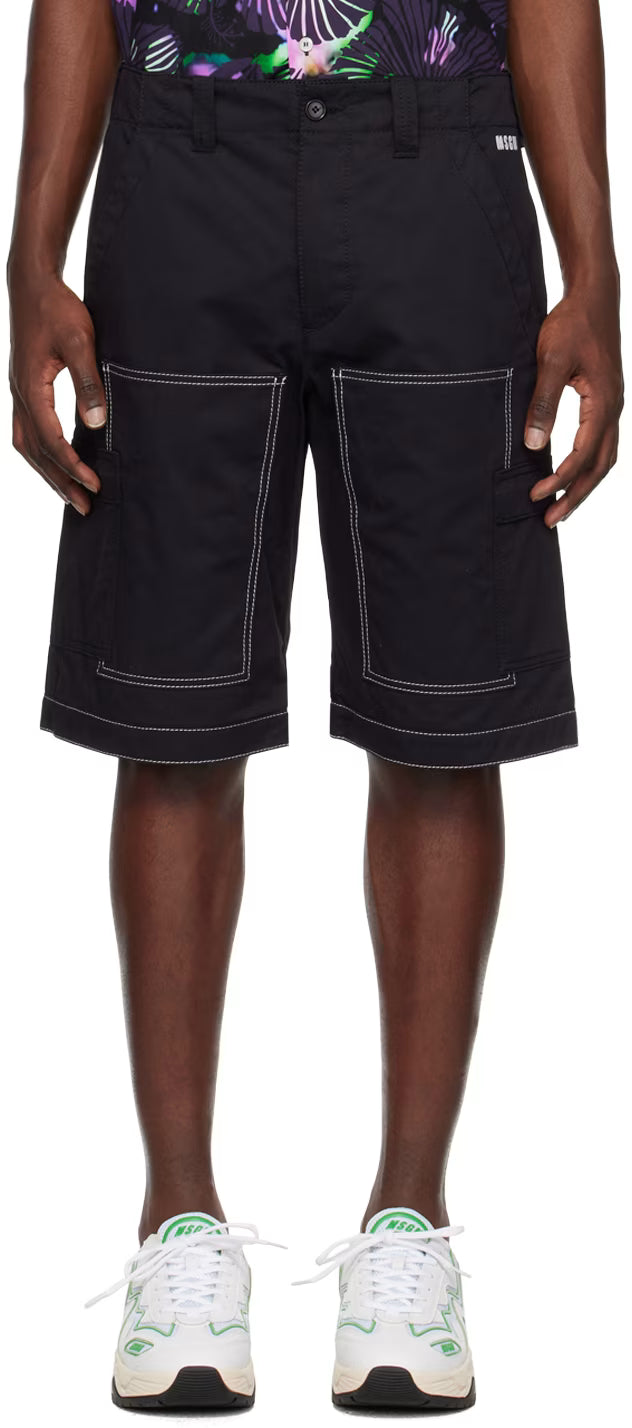 Black Contrast Shorts