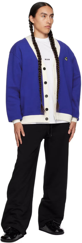 Blue Felted Cardigan