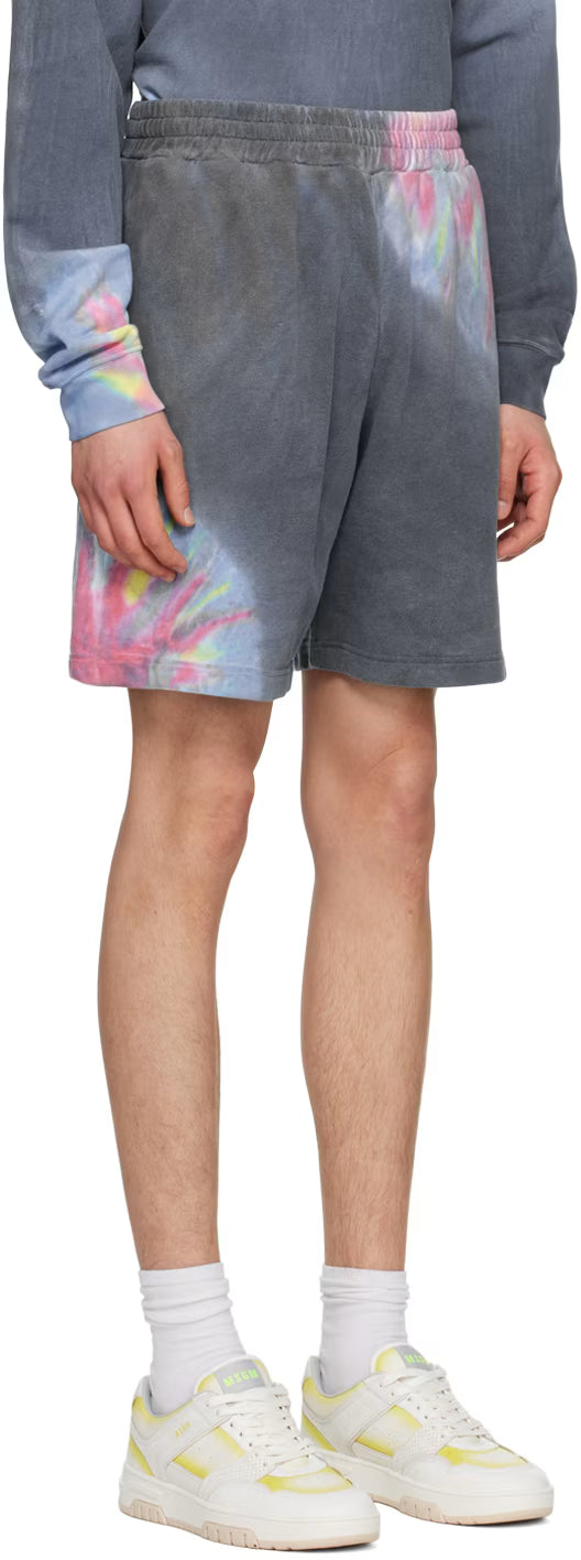 Gray Tie-Dye Shorts