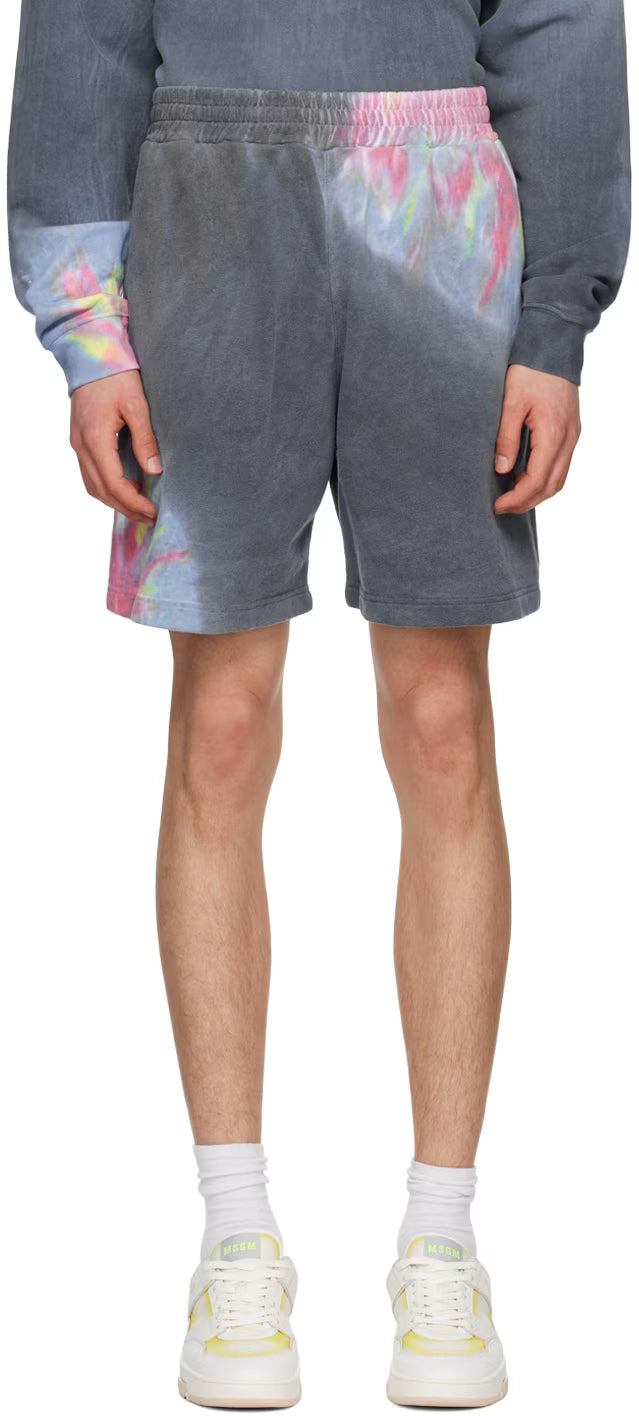 Gray Tie-Dye Shorts