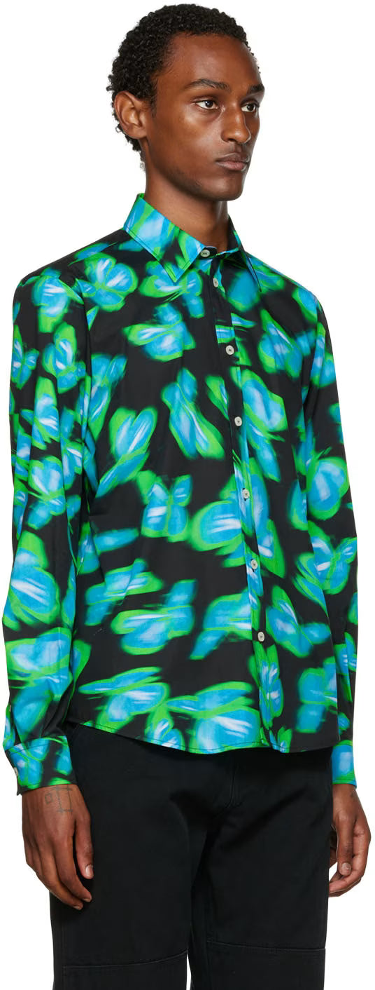 Green & Blue Printed Shirt
