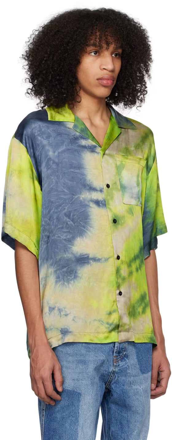 Green & Blue Tie-Dye Shirt