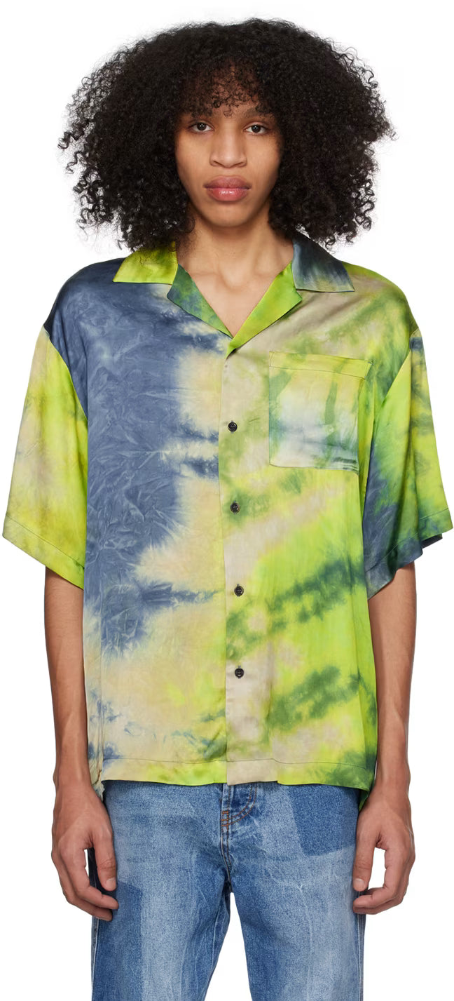 Green & Blue Tie-Dye Shirt