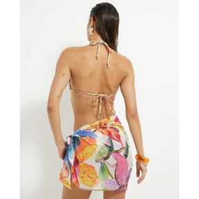 Multi Colour Tropical Embellished Mini Sarong