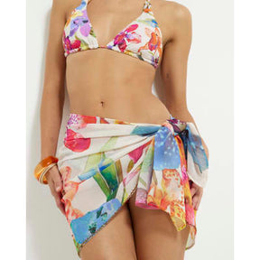 Multi Colour Tropical Embellished Mini Sarong