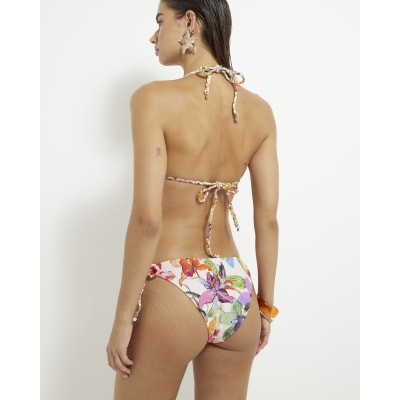 Multi Colour Tropical Print Bikini Bottoms