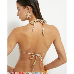 Multi Colour Tropical Print Bikini Top