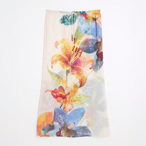 Multi Colour Tropical Print Maxi Beach Skirt