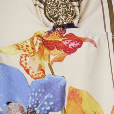 Multi Colour Tropical Print Swimsuit