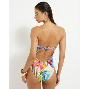 Multi Colour Tropical Print Swimsuit