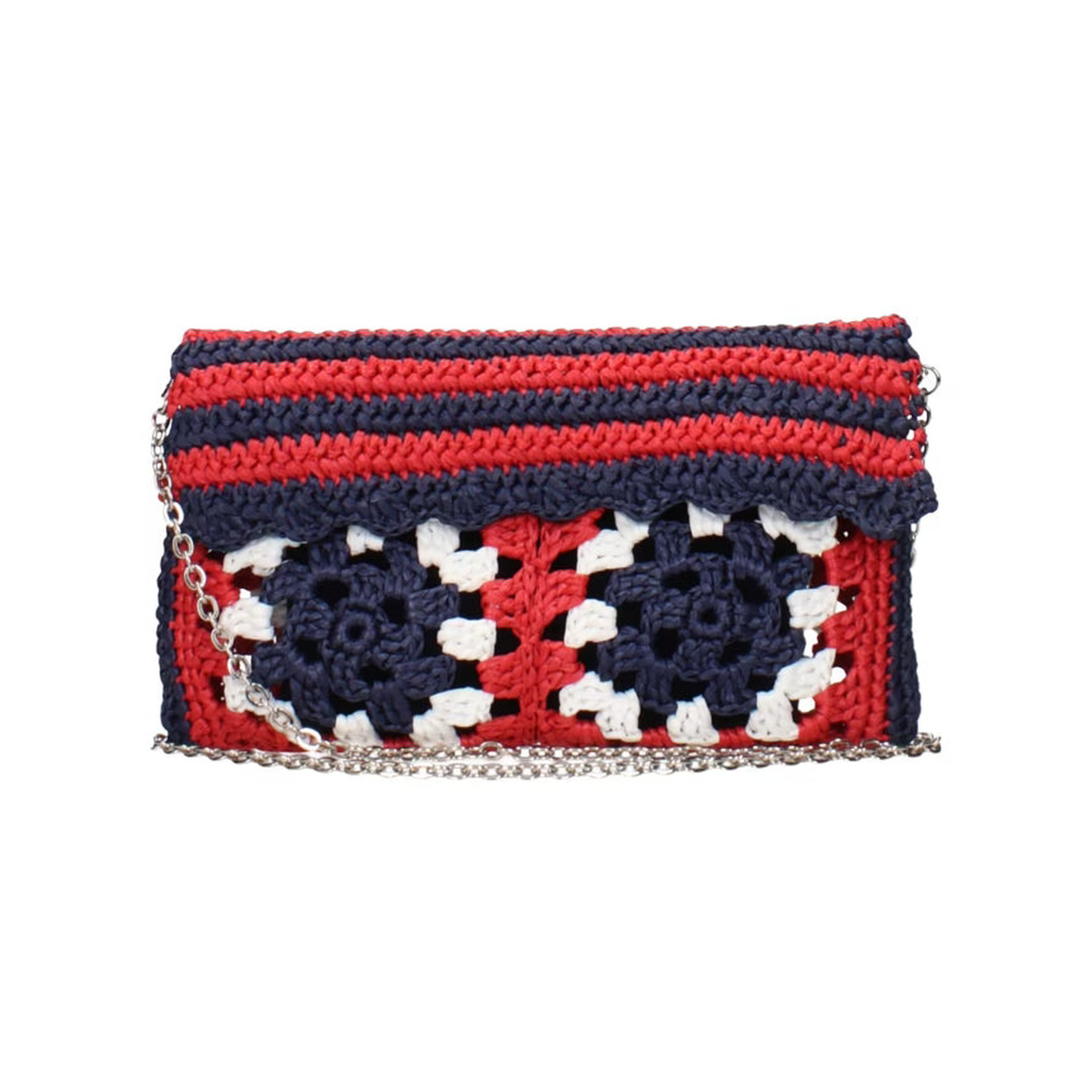 Multicolor Raffia Clutch Bags
