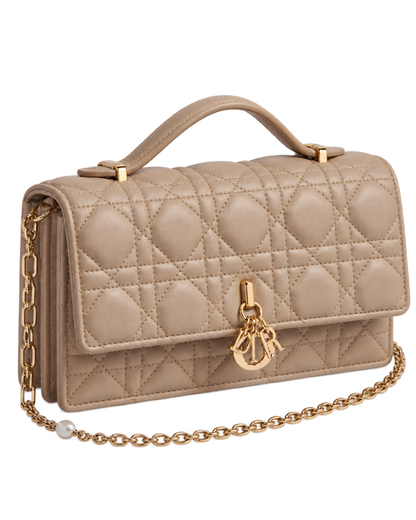 My Dior Mini Bag Powder Beige Cannage Lambskin