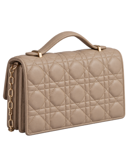 My Dior Mini Bag Powder Beige Cannage Lambskin