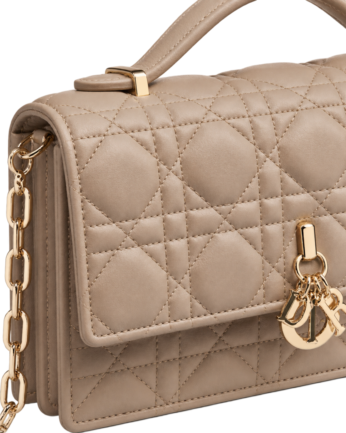 My Dior Mini Bag Powder Beige Cannage Lambskin