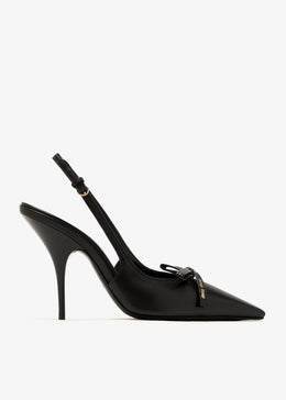 Leather slingback pumps