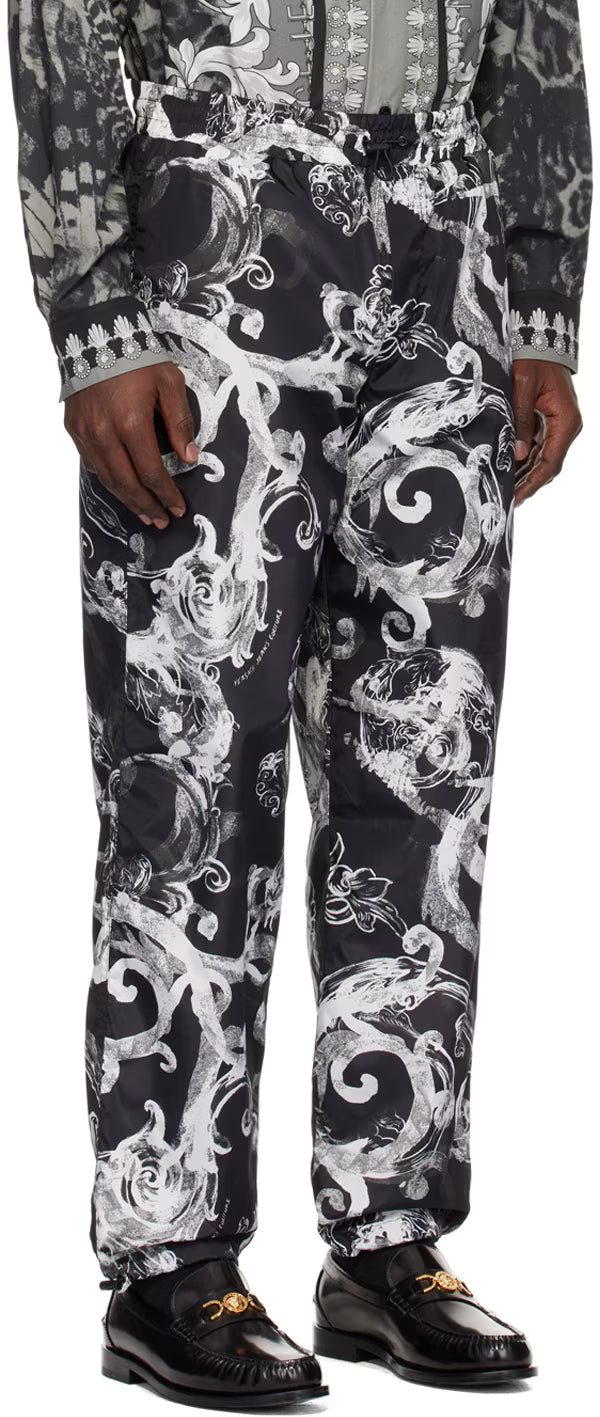 Black & White Watercolor Couture Trousers