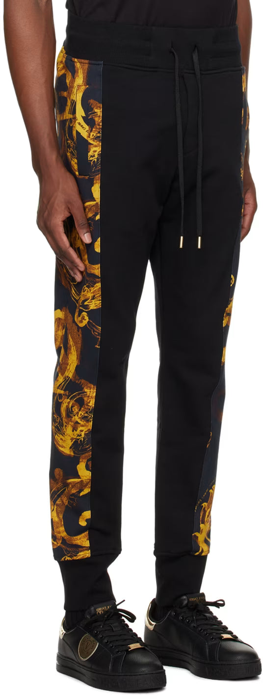 Black Watercolour Couture Sweatpants