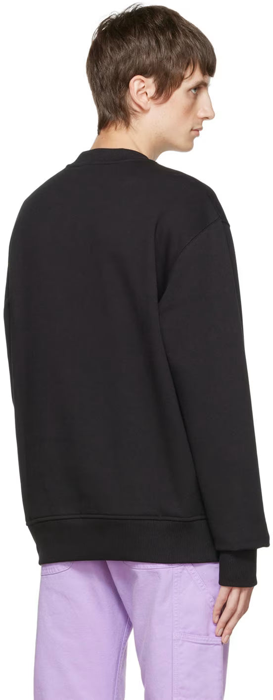 Black Cotton Sweatshirt