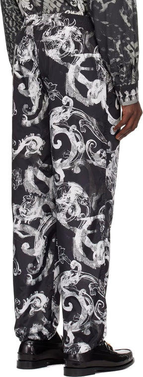 Black & White Watercolor Couture Trousers