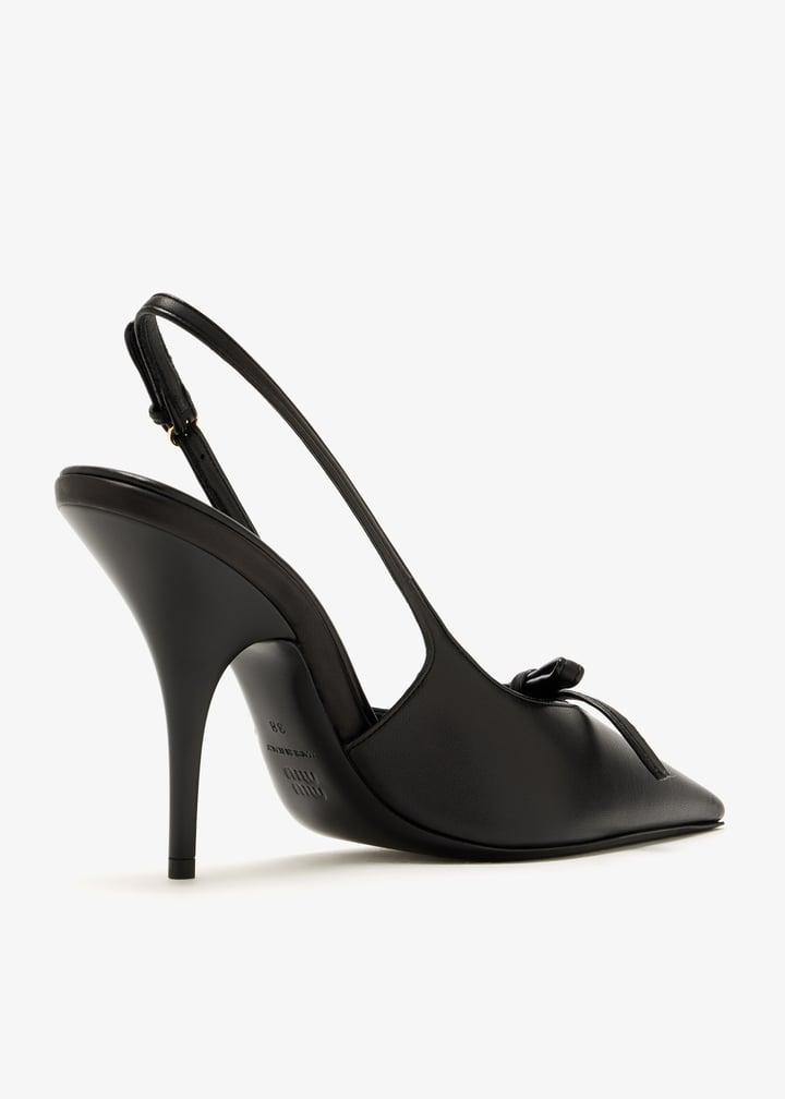 Leather slingback pumps