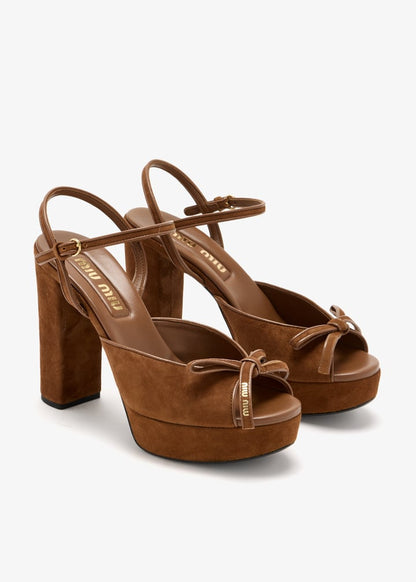 Suede platform sandals