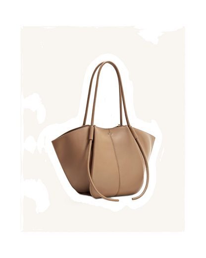 Nala Wide Tote Bag - Clay Brown