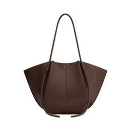 Nala Wide Tote Bag - Deep Brown