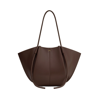 Nala Wide Tote Bag - Deep Brown
