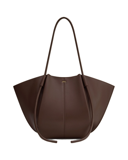 Nala Wide Tote Bag - Deep Brown