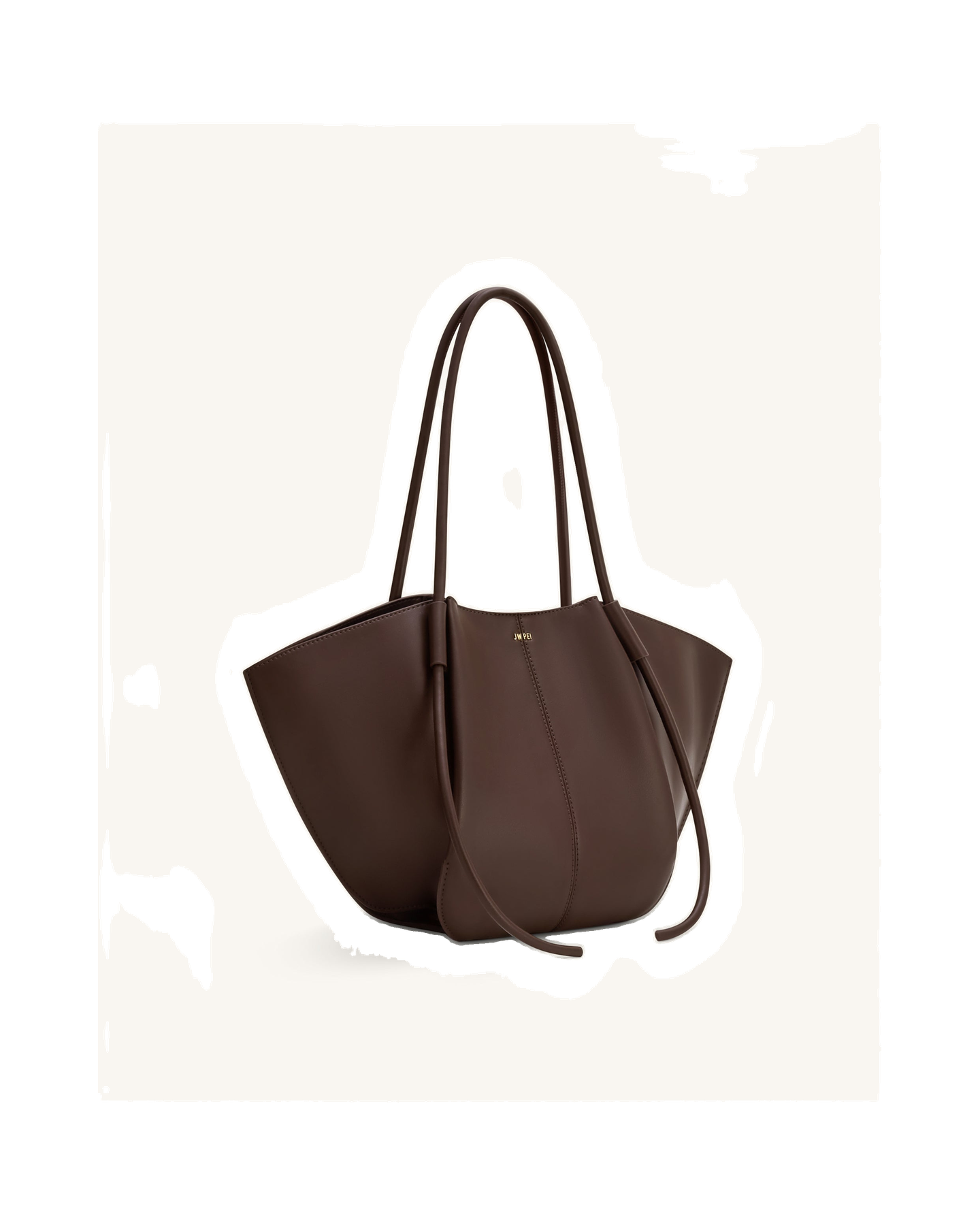 Nala Wide Tote Bag - Deep Brown