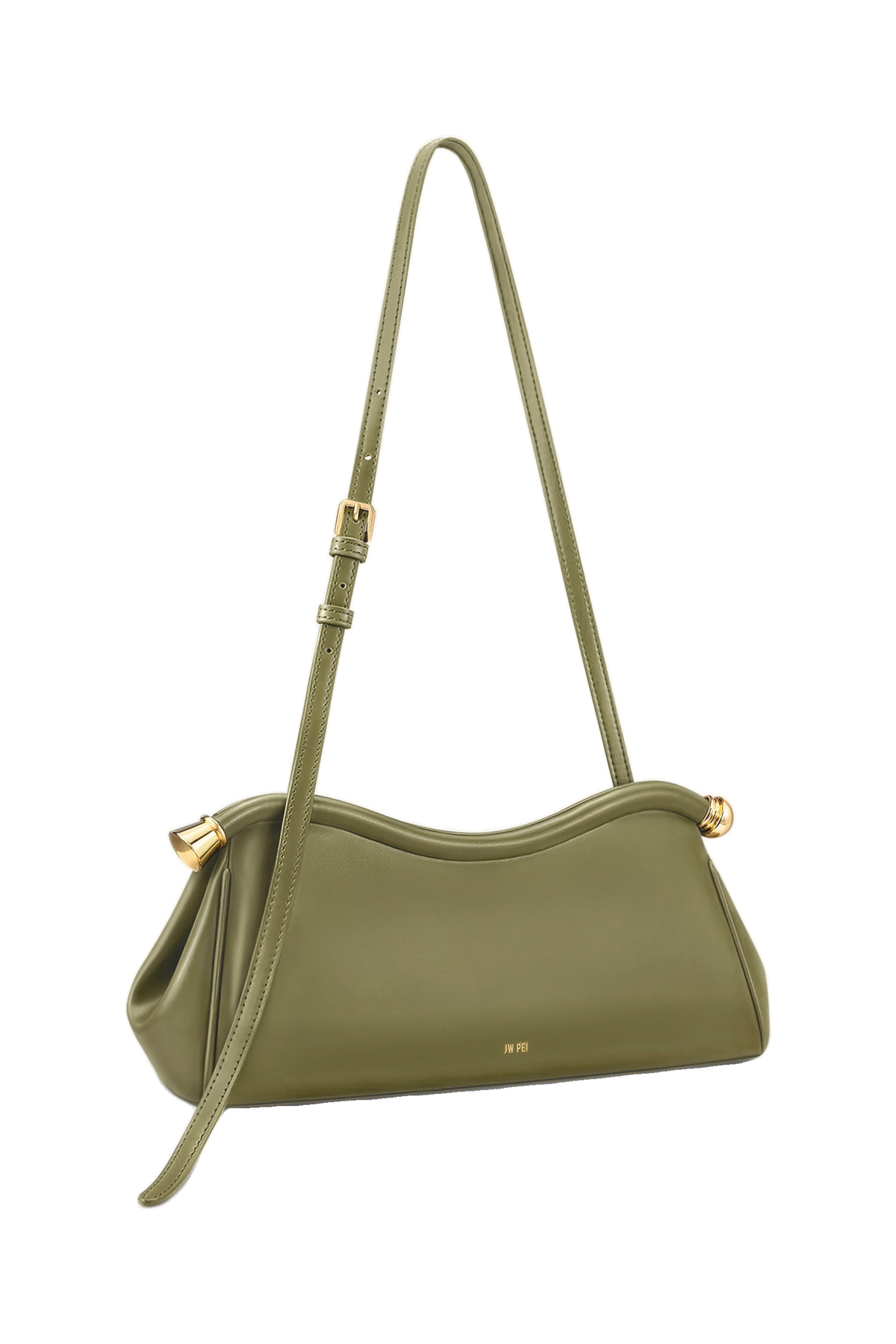 Naomi Curved Shoulder Bag - Blue Denim