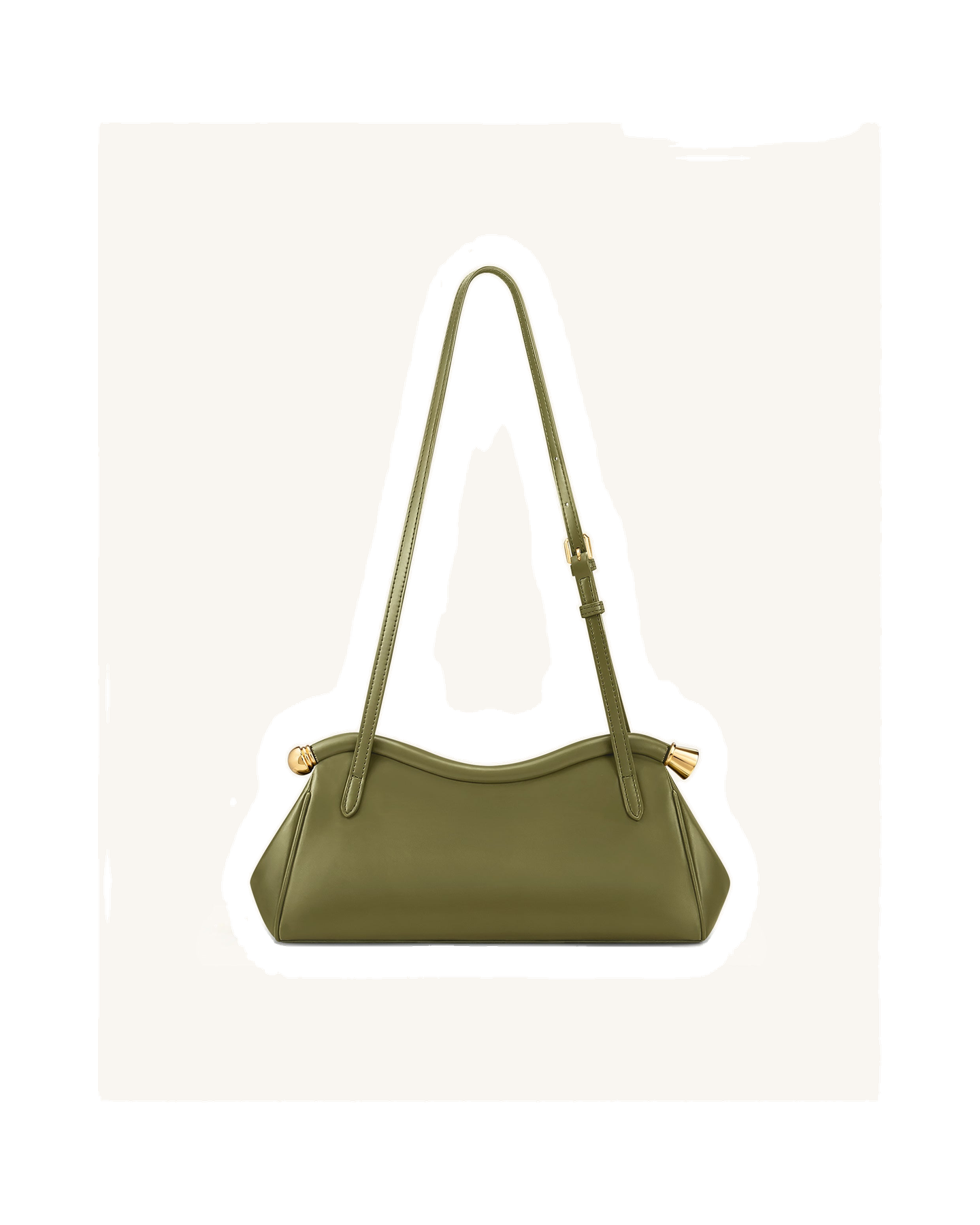 Naomi Curved Shoulder Bag - Blue Denim