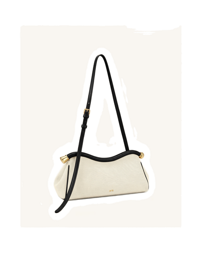 Naomi Curved Shoulder Bag - Blue Denim