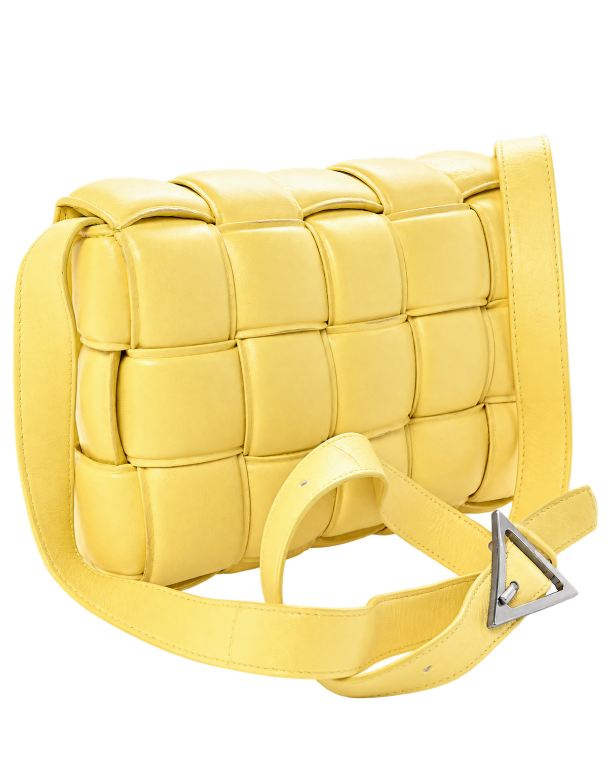 Nappa Maxi Intreccio Padded Cassette Crossbody Bag Sherbert